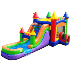 inflatable bounce house water slide mega rainbow2 1764016409 Rainbow Rush Combo (Wet or Dry)